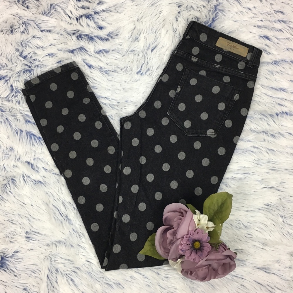 Zara Trafaluc Black/Silver Dot  Jegging 4x29.5